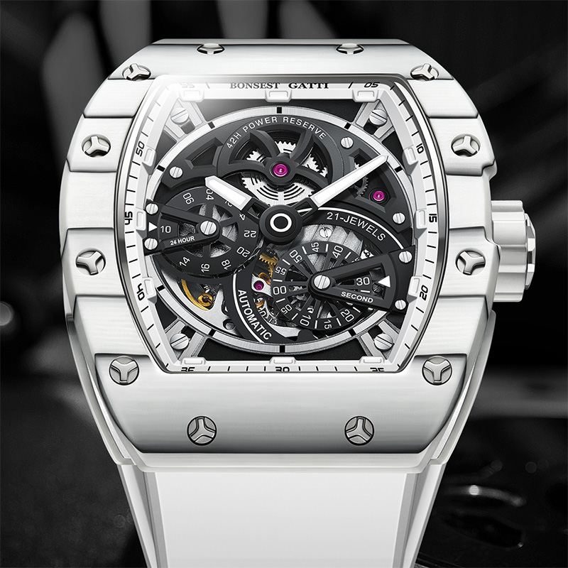 Zegarek męski mechaniczny BONE – Rubber Strap Diver recenzja i cena