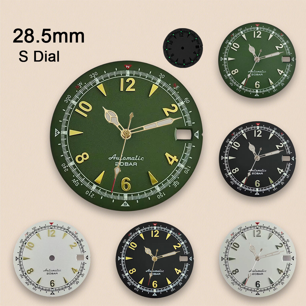 Tarcza zegarka NH35 z logo S,  – Seiko Watch 5 Sports recenzja i cena