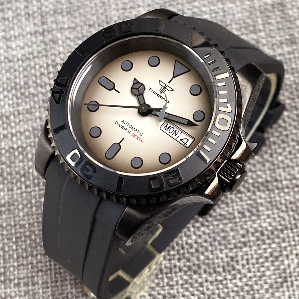 Tandorio 200M wodoodporna NH36 – Rubber Strap Diver recenzja i cena