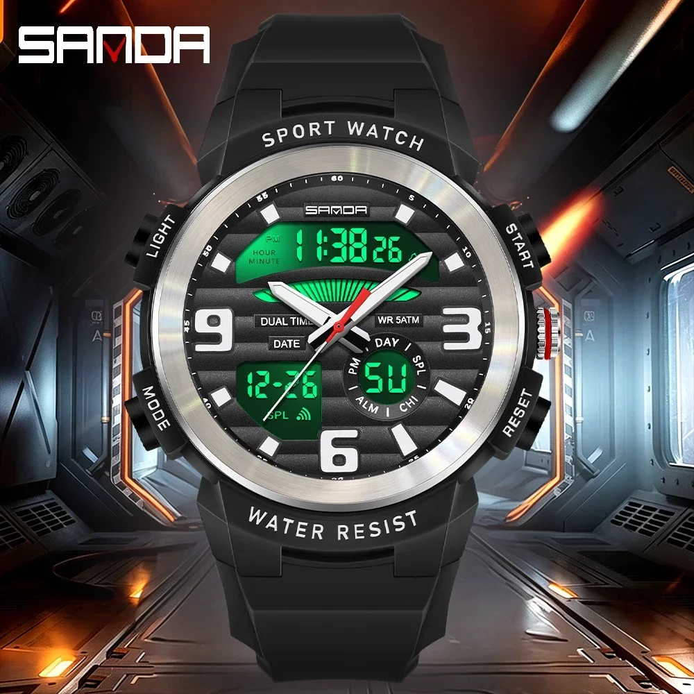 Zegarek męski SANDA Multifunct – Rubber Strap Diver recenzja i cena
